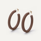 Milan Earrings - Matte Chocolate