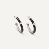 Kenny Earrings - Silver Black