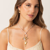 Niva Necklace - Matte Gold