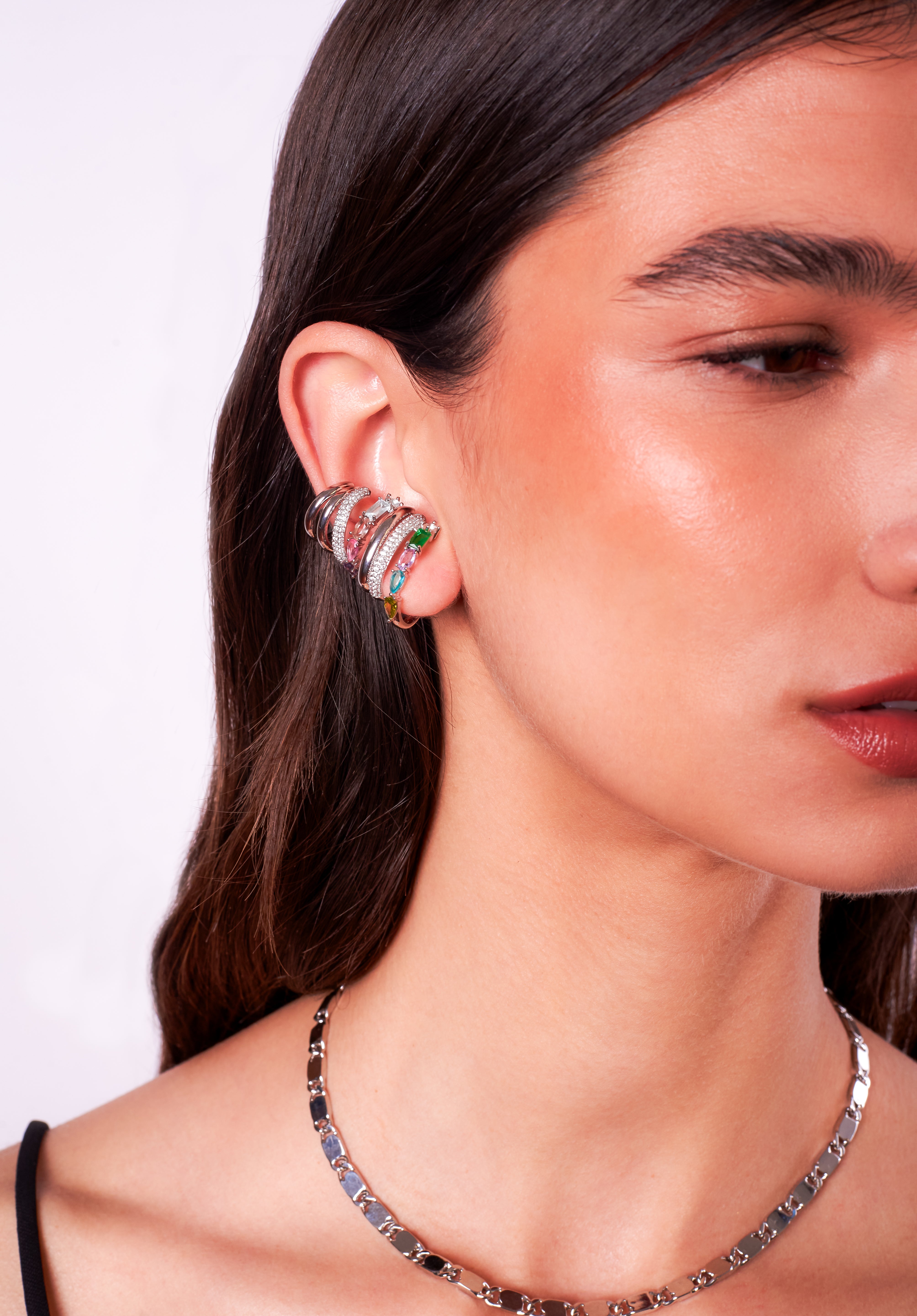 Quinn Earrings Silver – Melania Clara