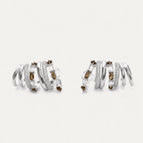 Quinn Earrings - Silver Chocolate