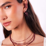 Arya Earrings - Merlot