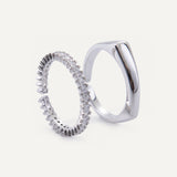 Calla Ring Set - Silver