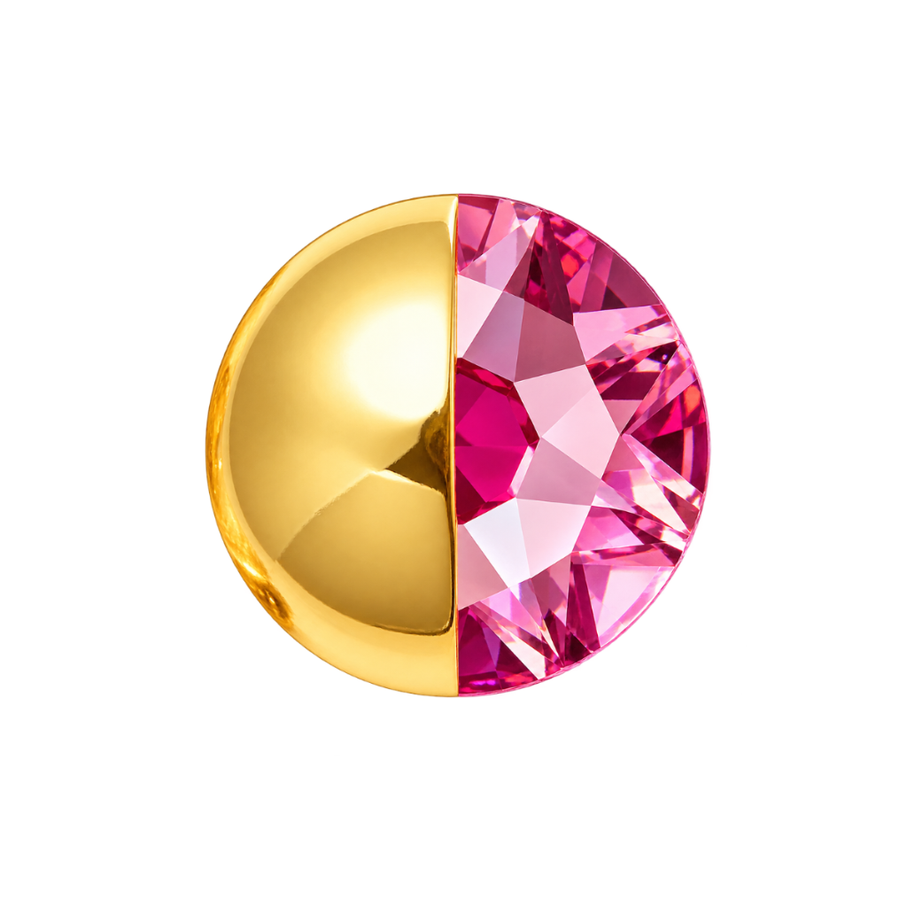 Luna Ear Cuff - Gold Cosmopolitan Pink