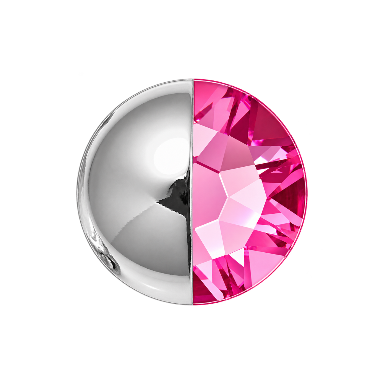 Luna Ear Cuff - Silver Cosmopolitan Pink