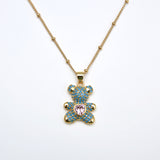 Teddy Necklace - Blue